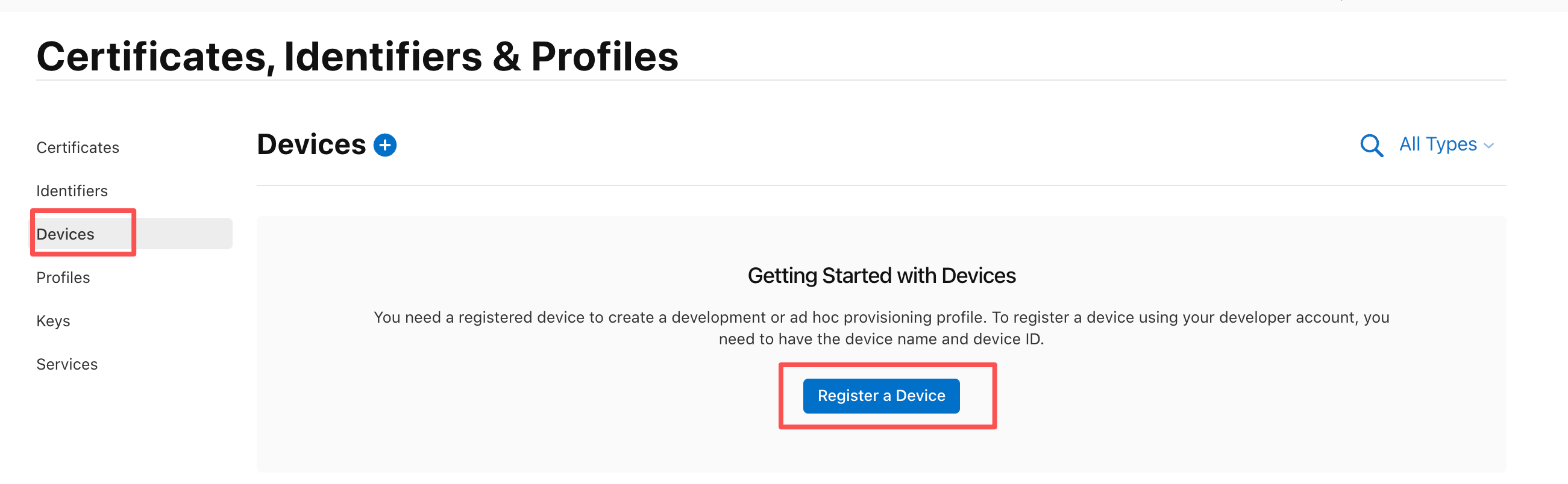 Add a test device