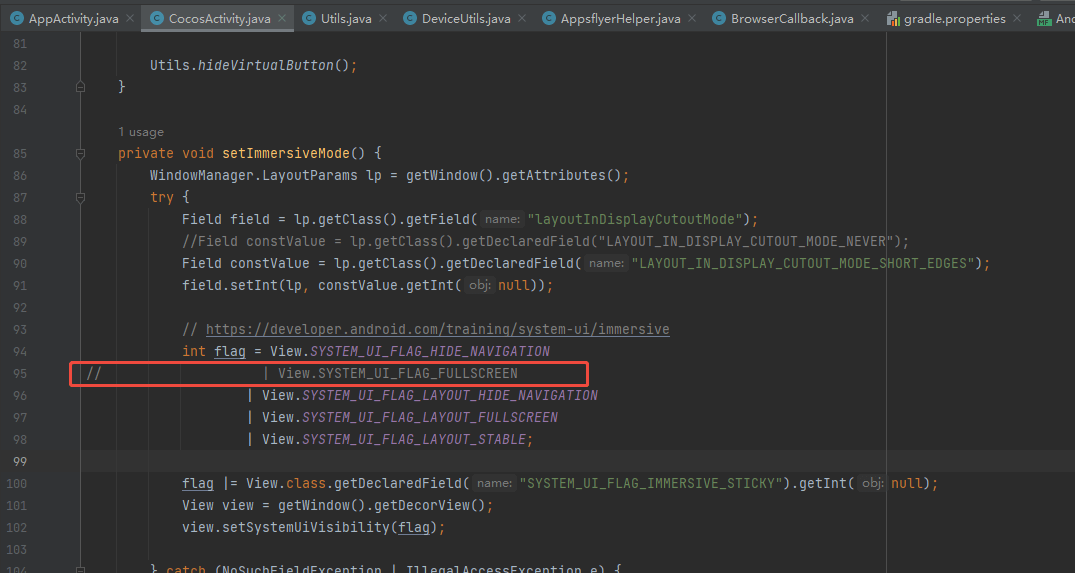 Additional CocosActivity change