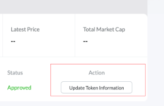 Update token information
