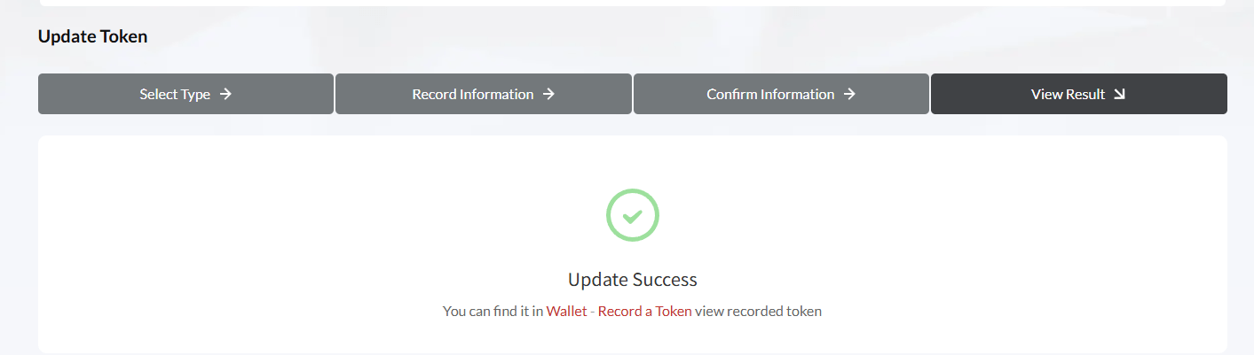 Registered token