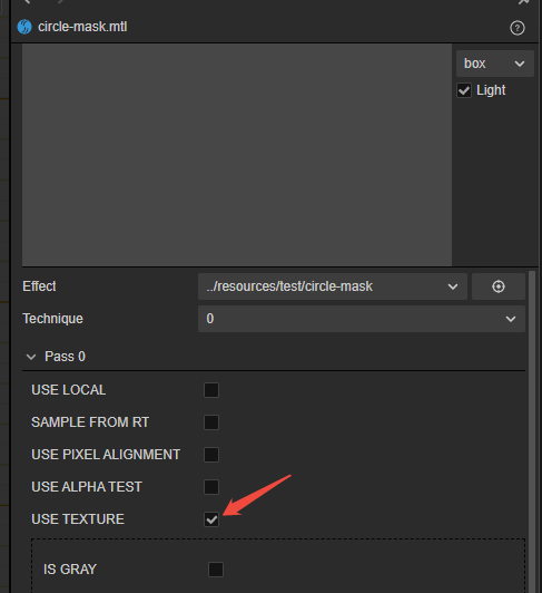 Enable USE TEXTURE