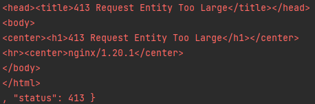 413 error